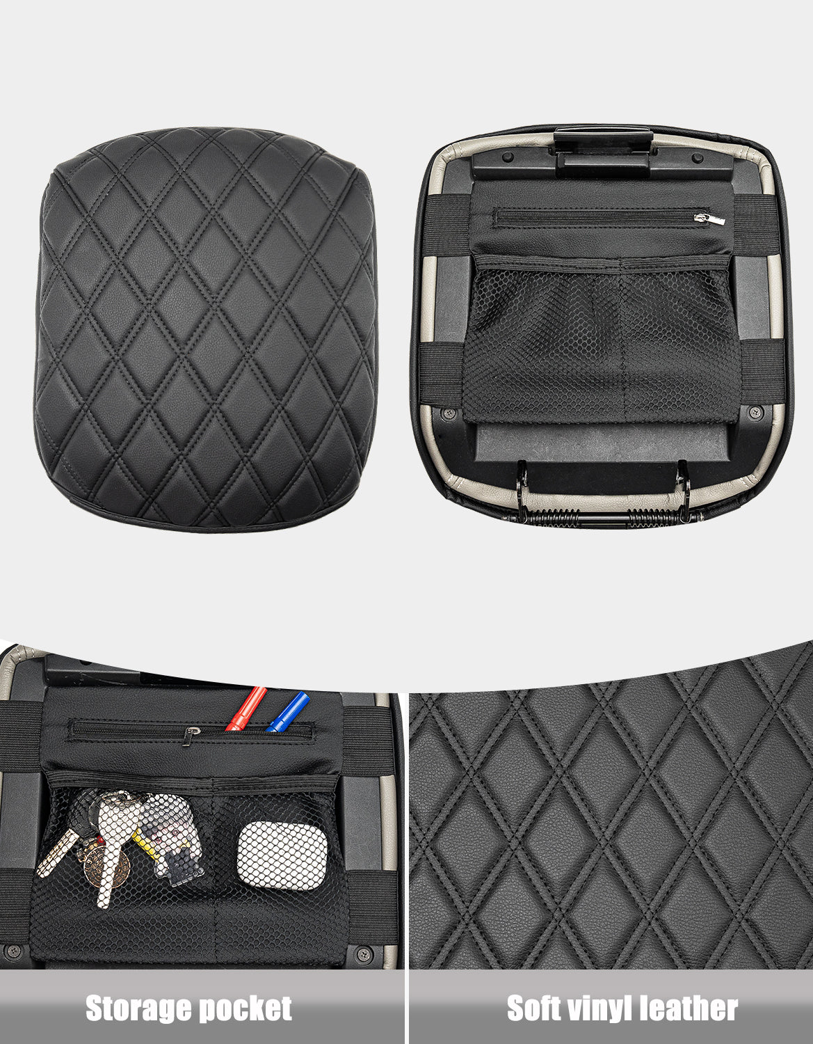 Center Console Armrest Cover Cushion Pad Protector for Honda Pilot 2009-2015