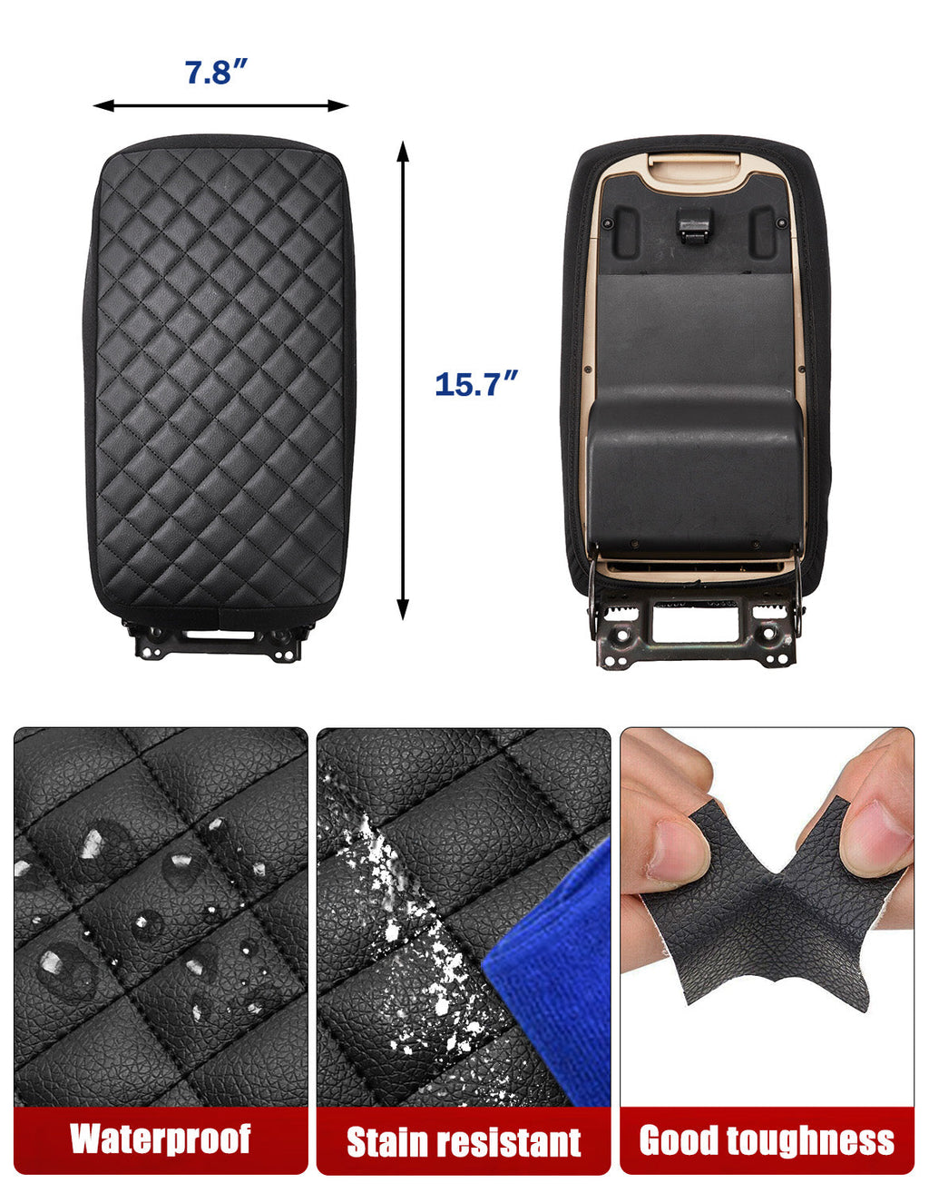 Center Console Armrest Covering Pad Cushion Protector for Toyota Avalon 2005-2012