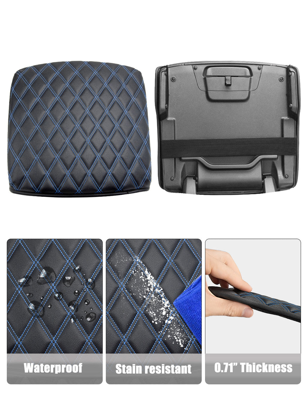 Center Console Armrest Cover Pad Cushion Protector for Bucket Seat 2019-2026 Dodge Ram 1500 2500 3500