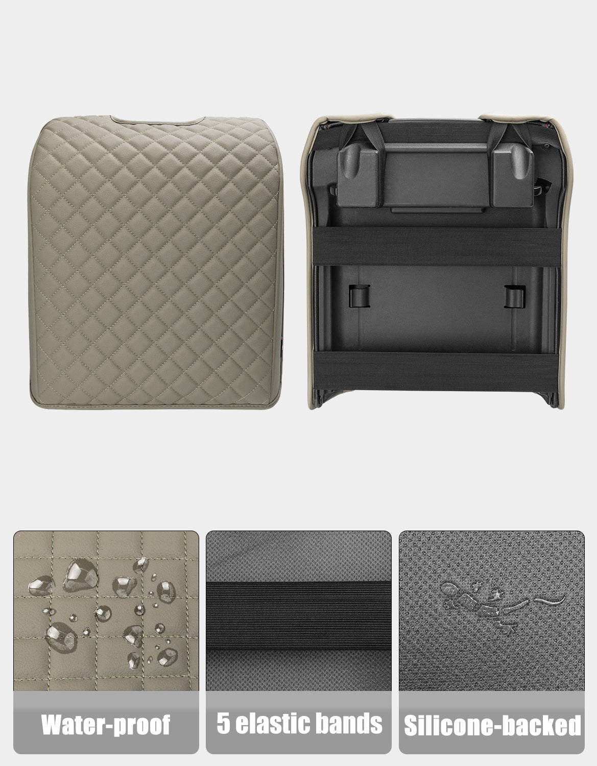 Center Console Armrest Cover Pad for Bucket Seat 2015-2020 Ford F150, 2017-2022 F250 F350 F450 F550 Super Duty, 2018-2024 Ford Expedition