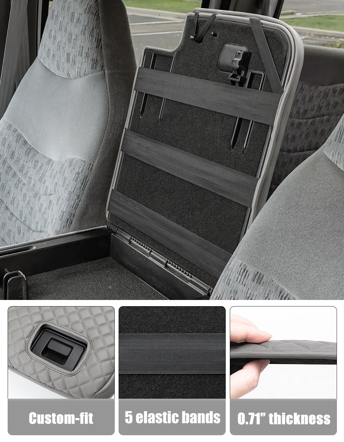 Center Console Armrest Cover Pad for Jump Seat 1999-2001 Ford F250 F350 F450 Super Duty