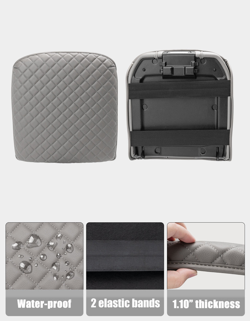 Center Console Armrest Cover Pad for Bucket Seat 2019-2026 Chevy Silverado 1500 2500 3500,2019-2026 GMC Sierra 1500 2500 3500,2021-2026 Tahoe/Suburban/Yukon