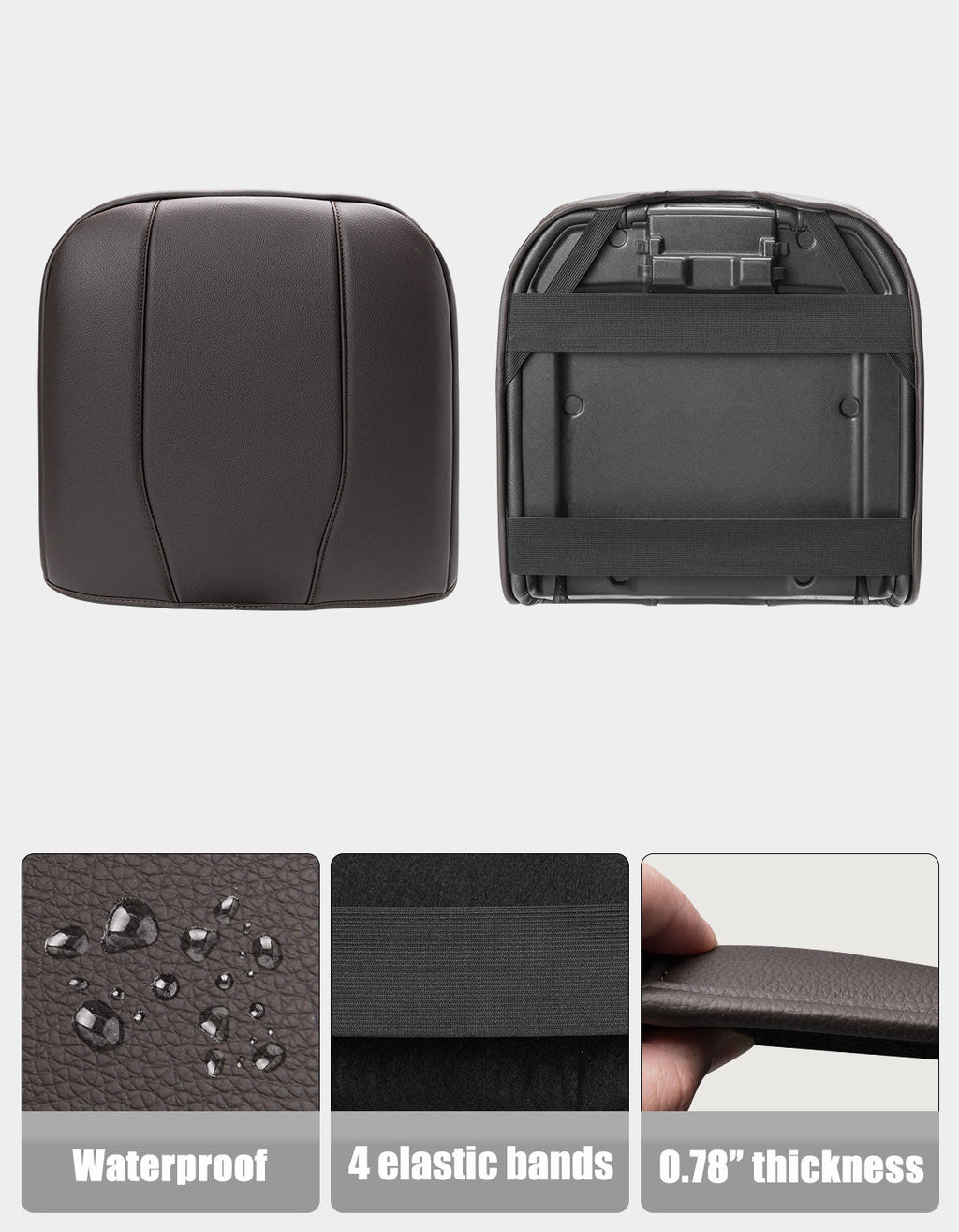 Thick Version Center Console Cushion Cover for  Bucket Seat 2019-2026 GMC Sierra 1500 2500 3500,2019-2026 Chevy Silverado 1500 2500 3500, 2021-2026 Tahoe/Suburban/Yukon