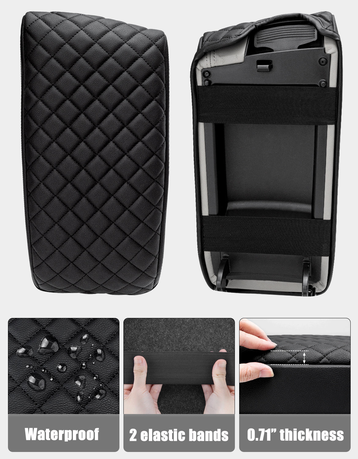 Center Console Armrest Cover for Hyundai Sonata 2015-2019