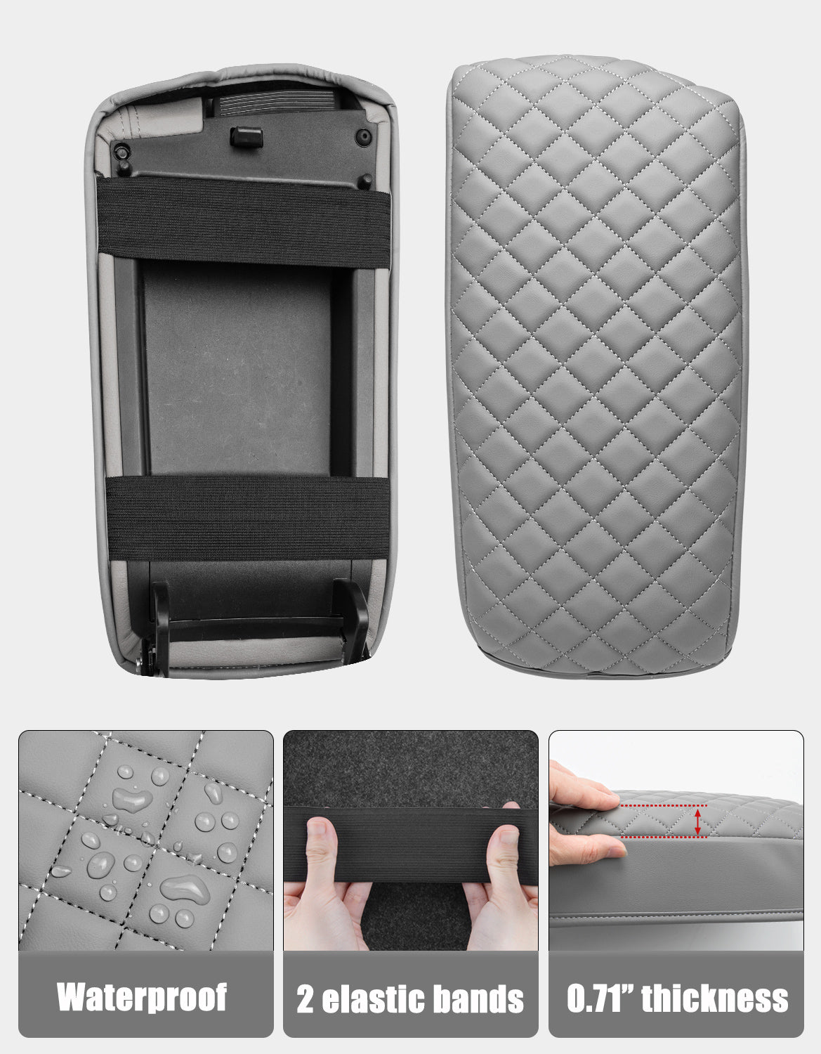 Center Console Armrest Cover for Hyundai Sonata 2015-2019