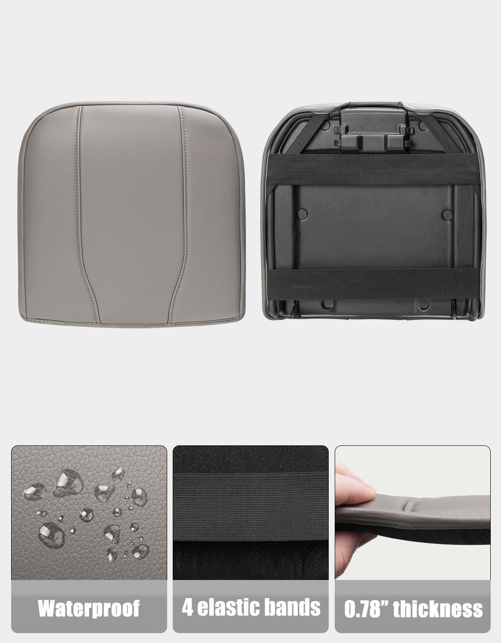 Thick Version Center Console Cushion Cover for  Bucket Seat 2019-2026 GMC Sierra 1500 2500 3500,2019-2026 Chevy Silverado 1500 2500 3500, 2021-2026 Tahoe/Suburban/Yukon