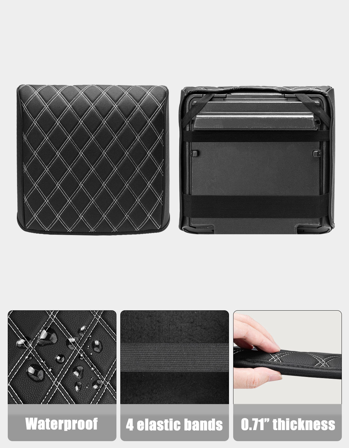 Center Console Armrest Cover Pad for Bucket Seat 2021-2026 Ford F-150