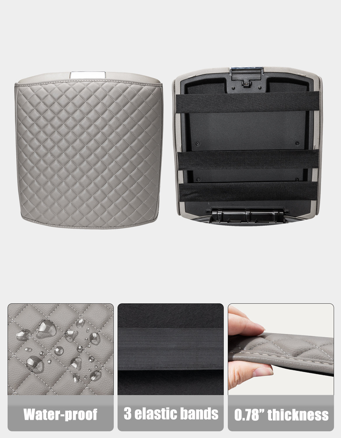 Center Console Armrest Cover Protector for Bucket Seat 2009-2018 Dodge RAM 1500 2500 3500