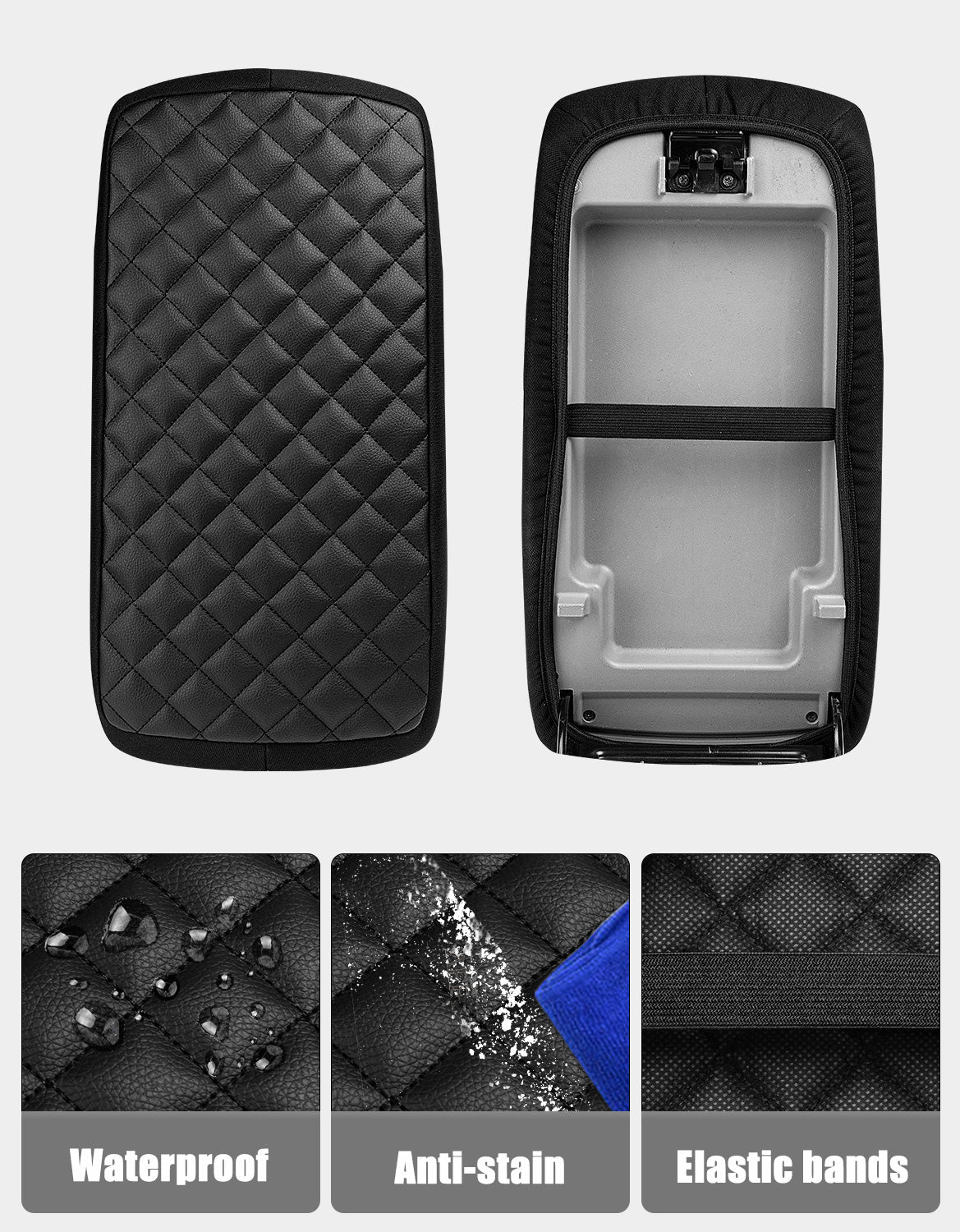Center Console Armrest Cover Pad Cushion Protector for Toyota Camry 2007-2011