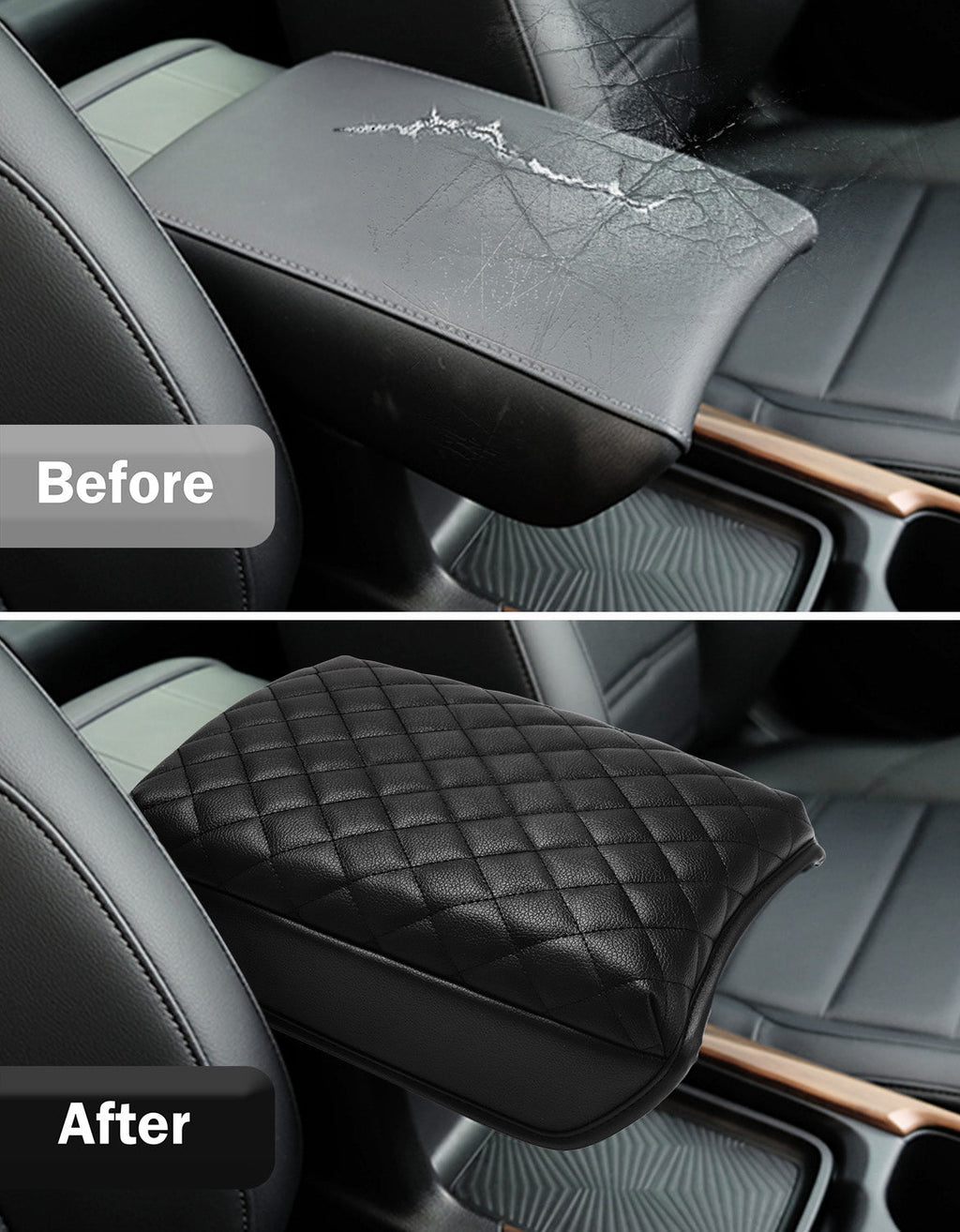 Center Console Armrest Cover Cushion Pad Protector for Honda CRV 2017-2022
