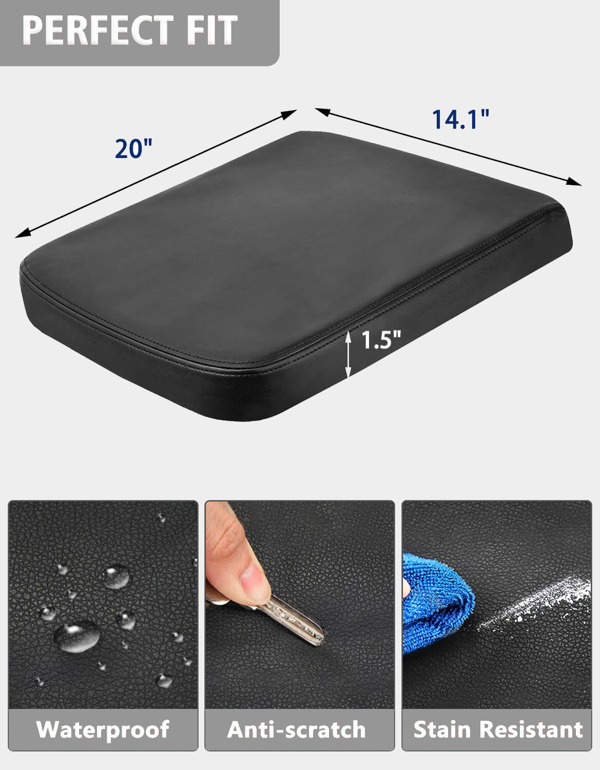 Easy Installation Center Console Cover Replacement for Jump Seat 2002-2008 Dodge Ram 1500 2500 3500