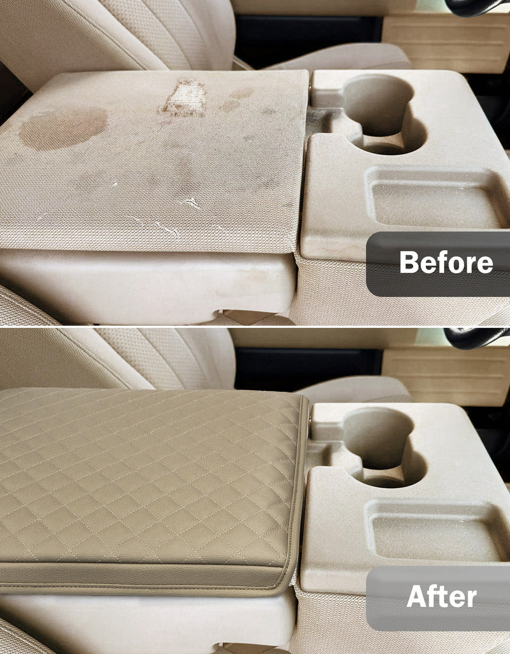 Center Console Armrest Cover Pad for Jump Seat 2011-2014 Ford F150