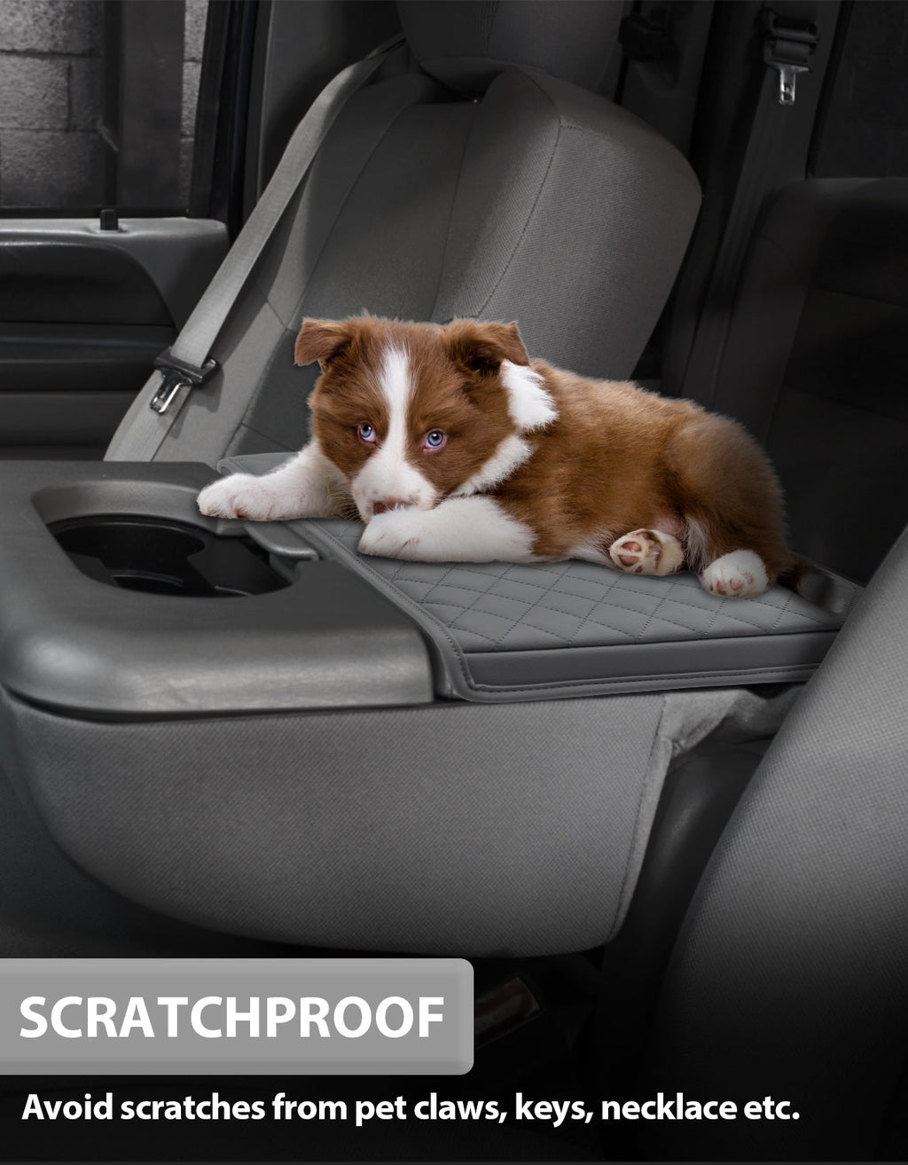 Center Console Armrest Cover Pad for Jump Seat 1999-2010 Ford F250 F350 F450 Super Duty,2001-2005 F550 Super Duty
