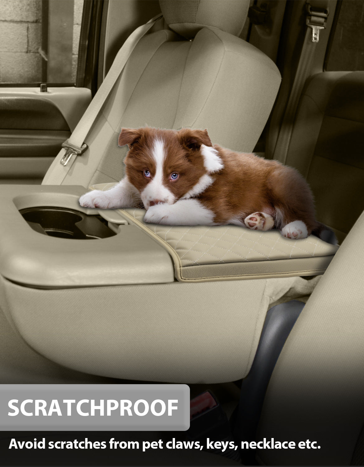 Center Console Armrest Cover Pad for Jump Seat 1999-2010 Ford F250 F350 F450 Super Duty,2001-2005 F550 Super Duty