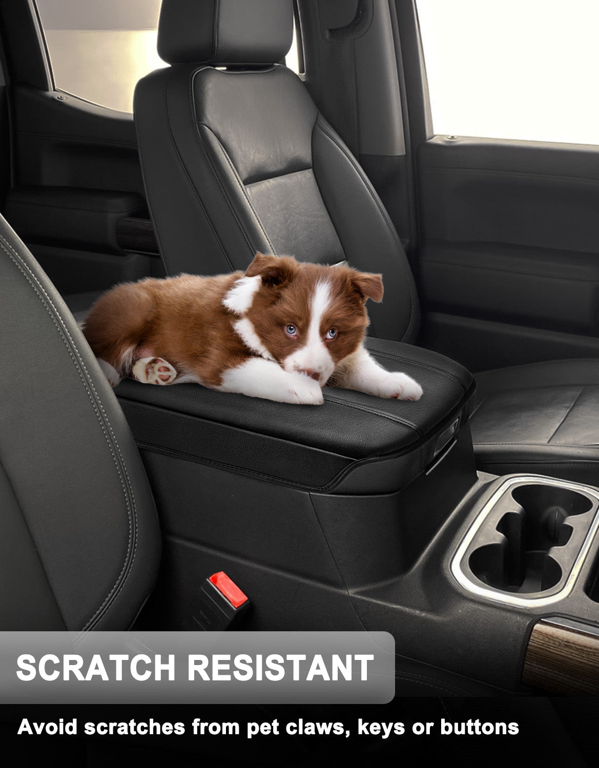 Thick Version Center Console Cushion Cover for  Bucket Seat 2019-2026 GMC Sierra 1500 2500 3500,2019-2026 Chevy Silverado 1500 2500 3500, 2021-2026 Tahoe/Suburban/Yukon