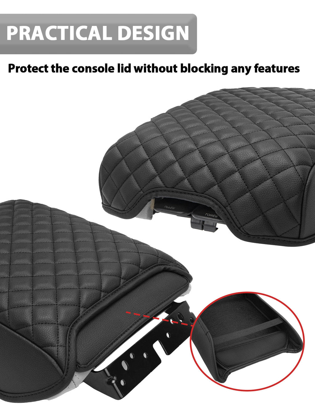 Center Console Armrest Cover Cushion Pad Protector for 2013-2020 Nissan Pathfinder,2013-2020 Infiniti QX60 / JX35