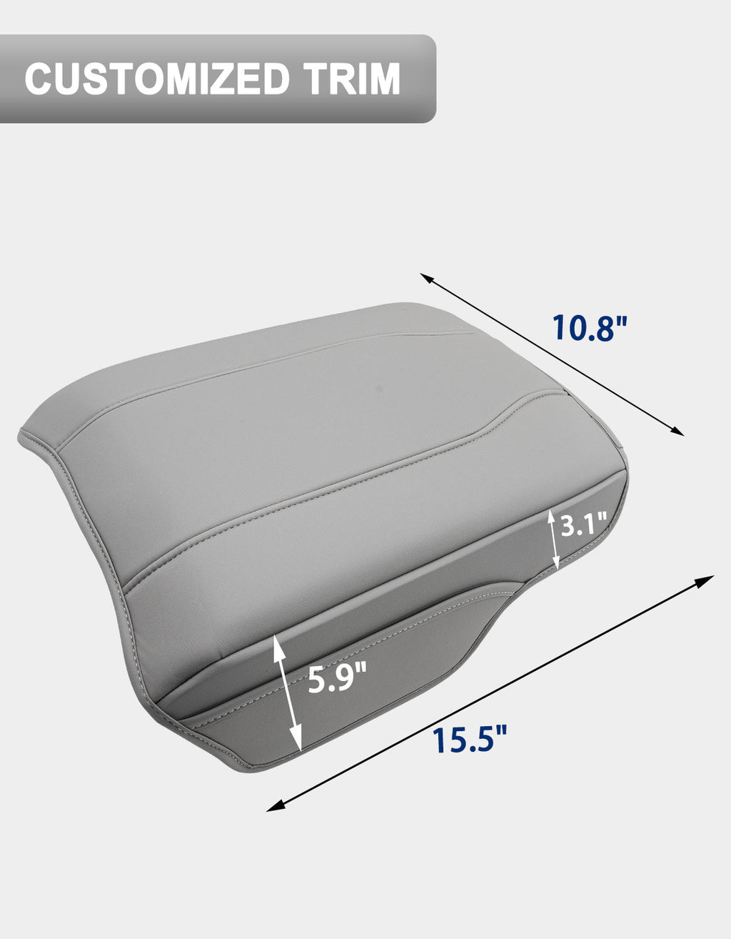 Center Console Armrest Cover for Honda Pilot 2023-2026, Honda Ridgeline 2024-2025, Honda Passport 2024-2026，Middle Console Lid Protector with Side Pockets