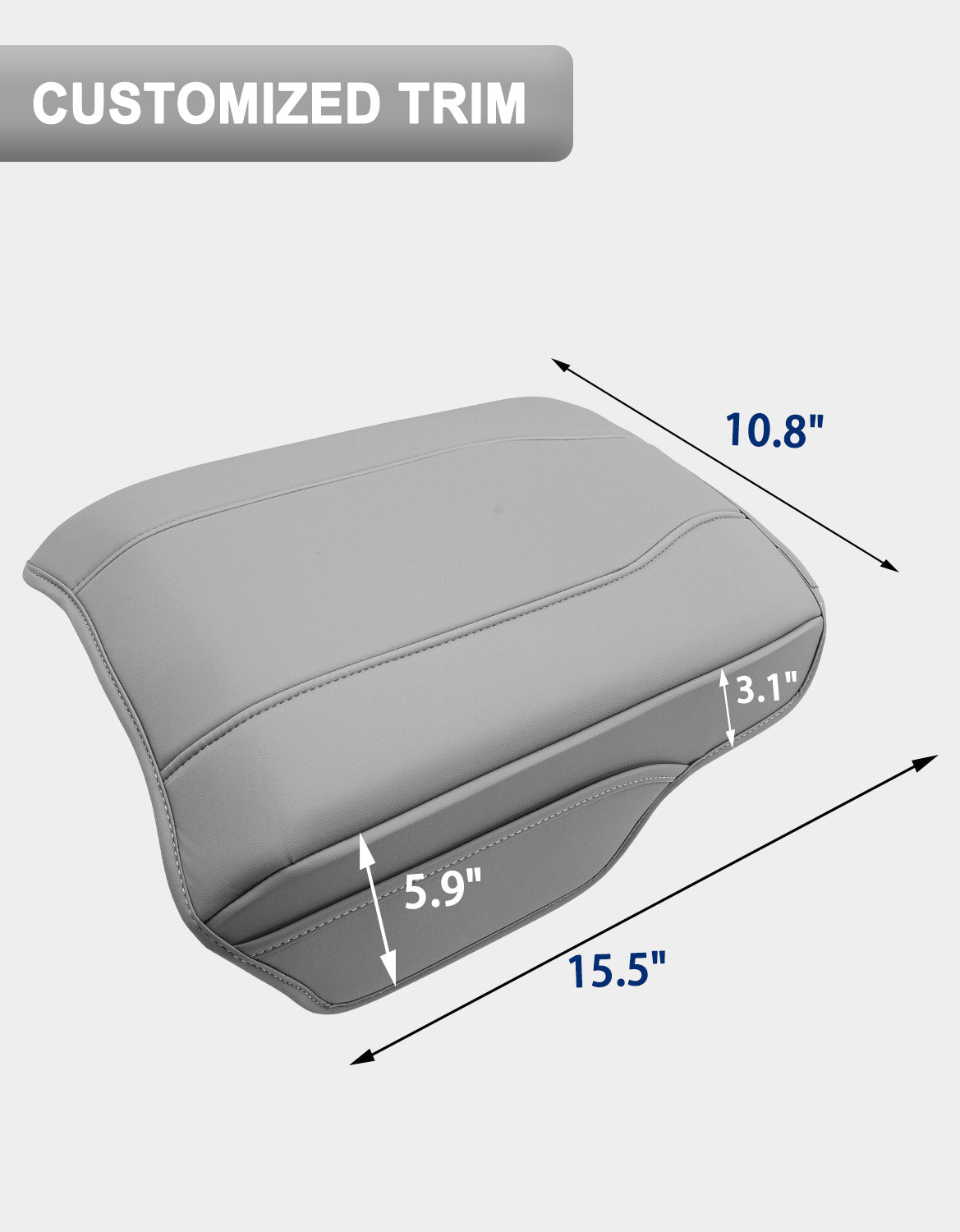 Center Console Armrest Cover for Honda Pilot 2023-2026, Honda Ridgeline 2024-2025, Honda Passport 2024-2026，Middle Console Lid Protector with Side Pockets