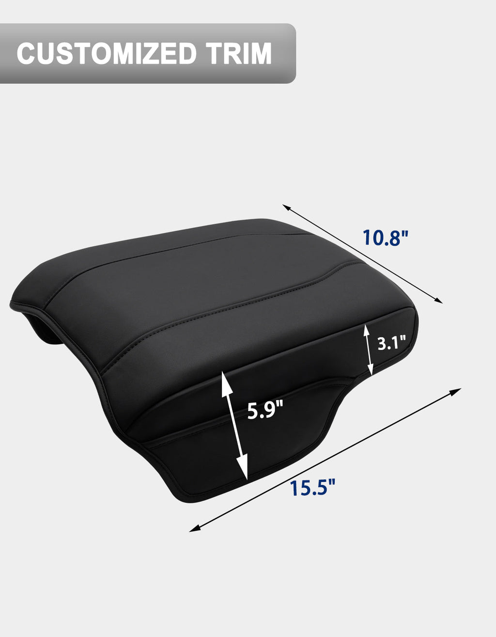 Center Console Armrest Cover for Honda Pilot 2023-2026, Honda Ridgeline 2024-2025, Honda Passport 2024-2026，Middle Console Lid Protector with Side Pockets