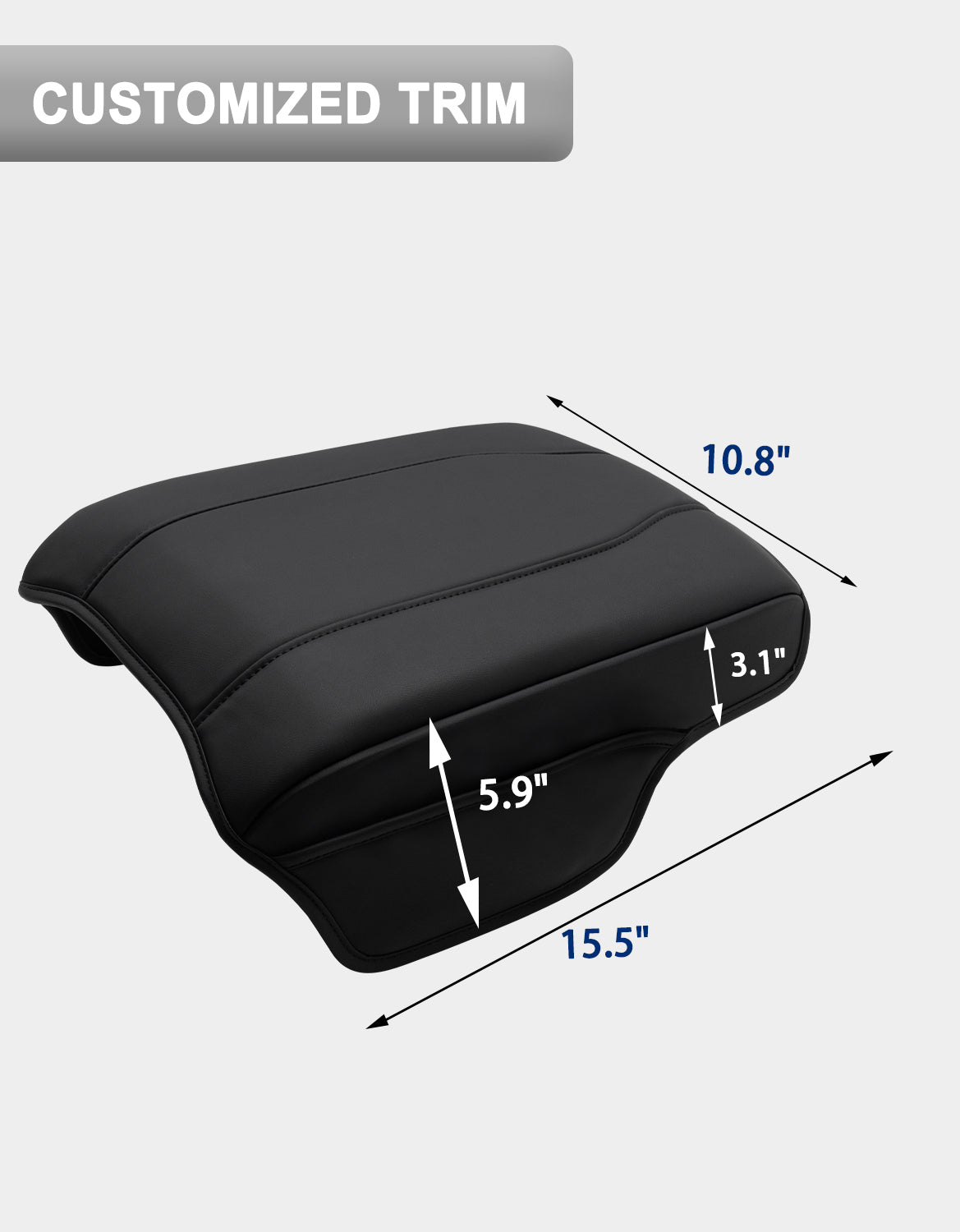 Center Console Armrest Cover for Honda Pilot 2023-2026, Honda Ridgeline 2024-2025, Honda Passport 2024-2026，Middle Console Lid Protector with Side Pockets