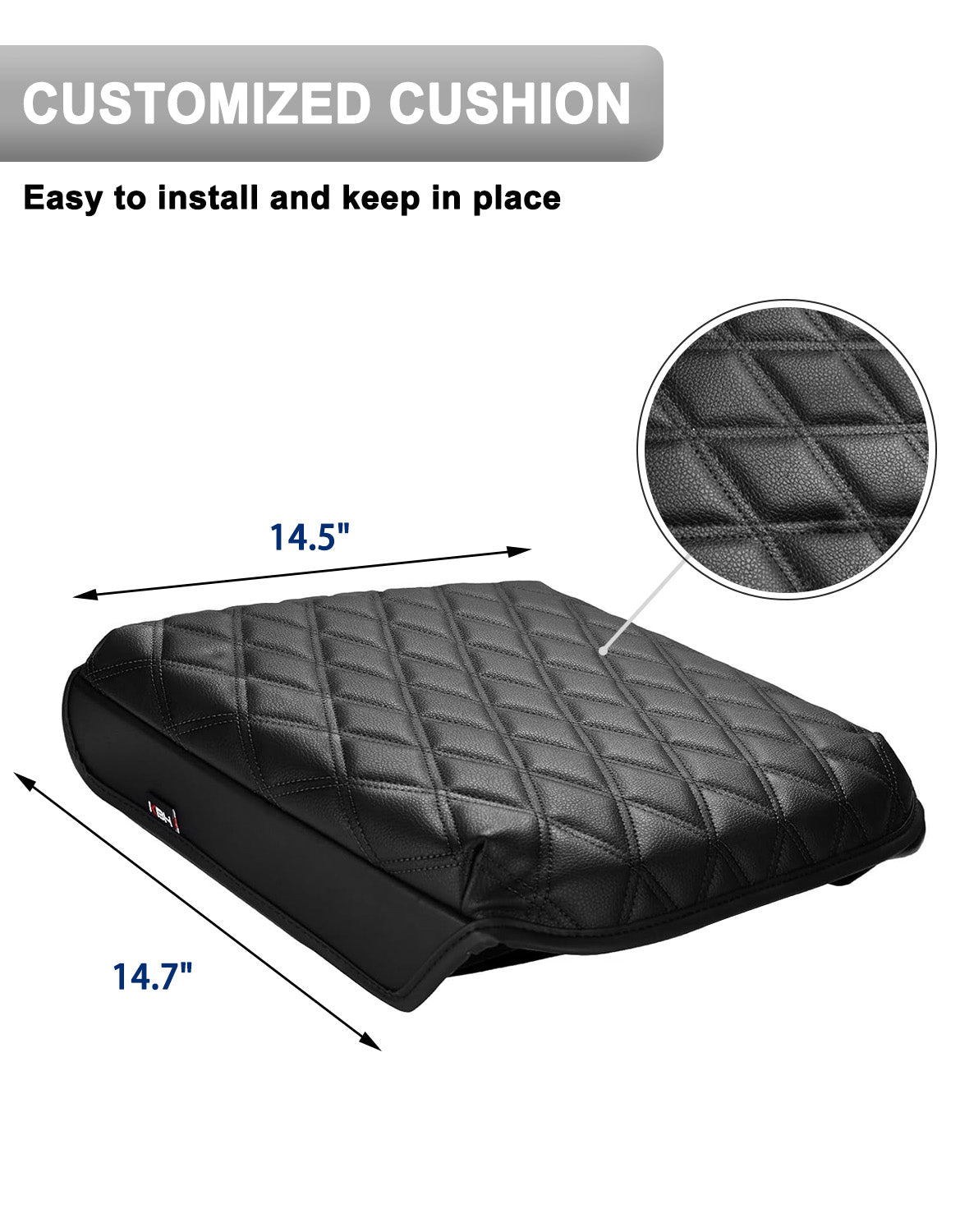 Center Console Armrest Cover Pad for Bucket Seat 2019-2026 Chevy Silverado 1500 2500 3500,2019-2026 GMC Sierra 1500 2500 3500,2021-2026 Tahoe/Suburban/Yukon