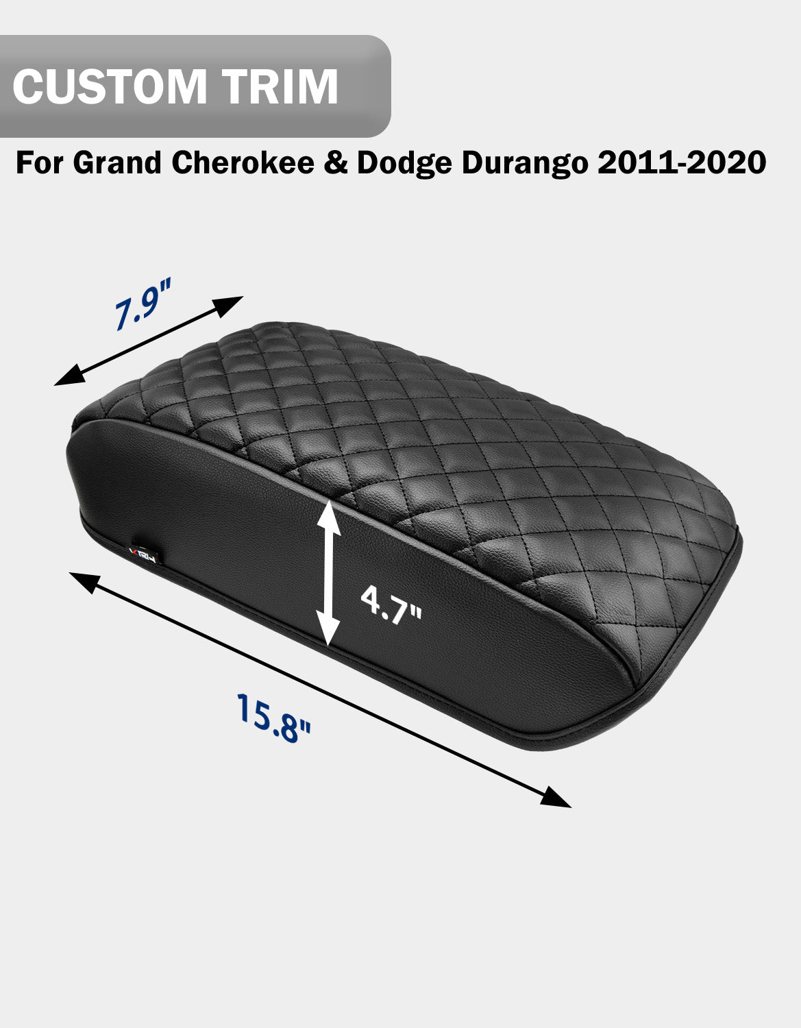 Center Console Armrest Cover Cushion Pad Protector for 2011-2020 Dodge Durango,2011-2020 Jeep Grand Cherokee