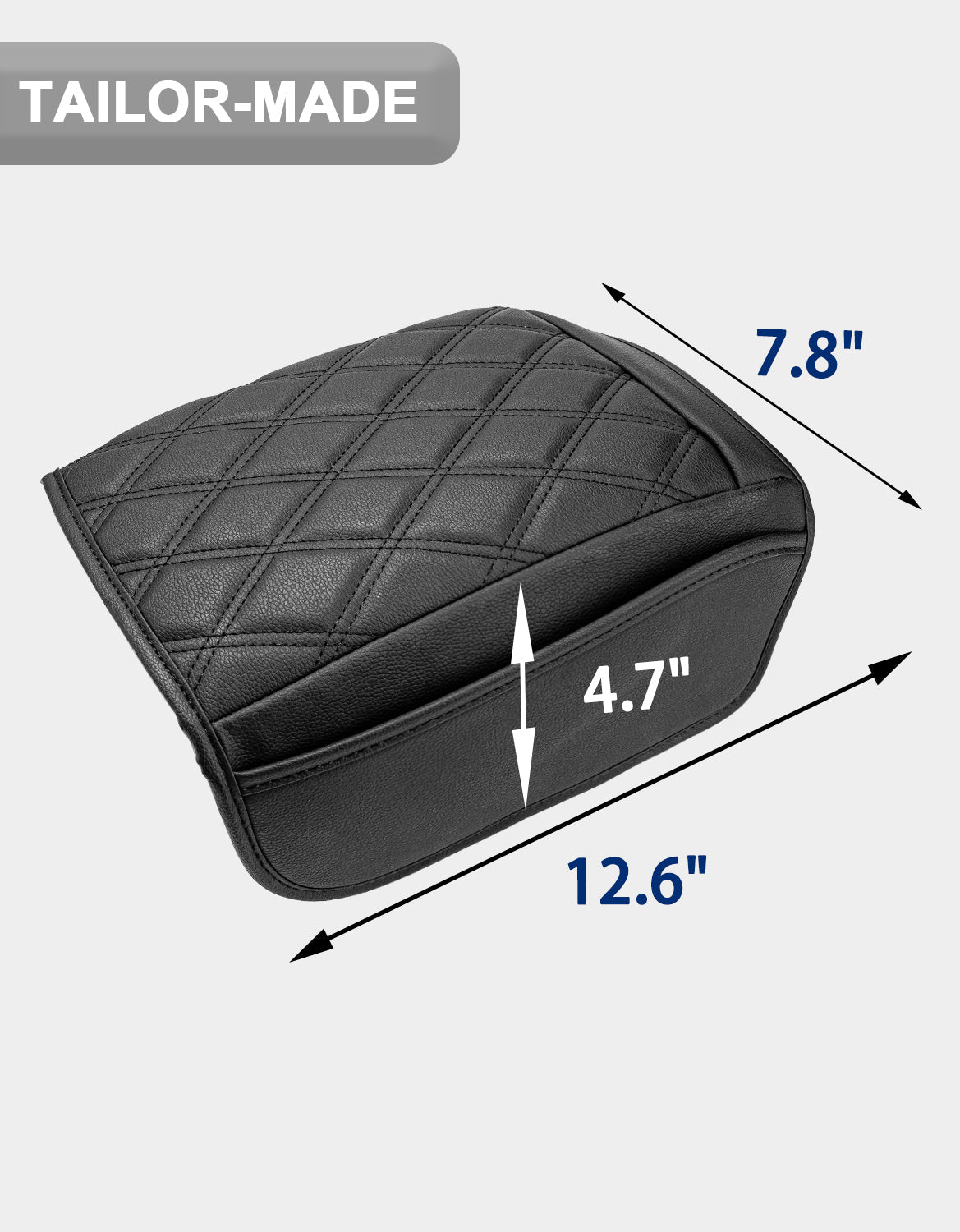 Center Console Armrest Cover for 2018-2025 Jeep Wrangler JL with Side Pockets