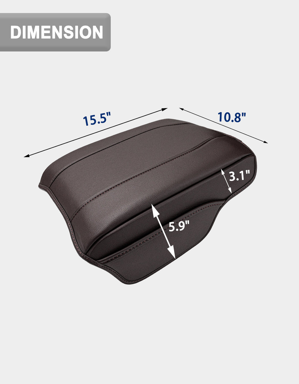 Center Console Armrest Cover for Honda Pilot 2023-2026, Honda Ridgeline 2024-2025, Honda Passport 2024-2026，Middle Console Lid Protector with Side Pockets