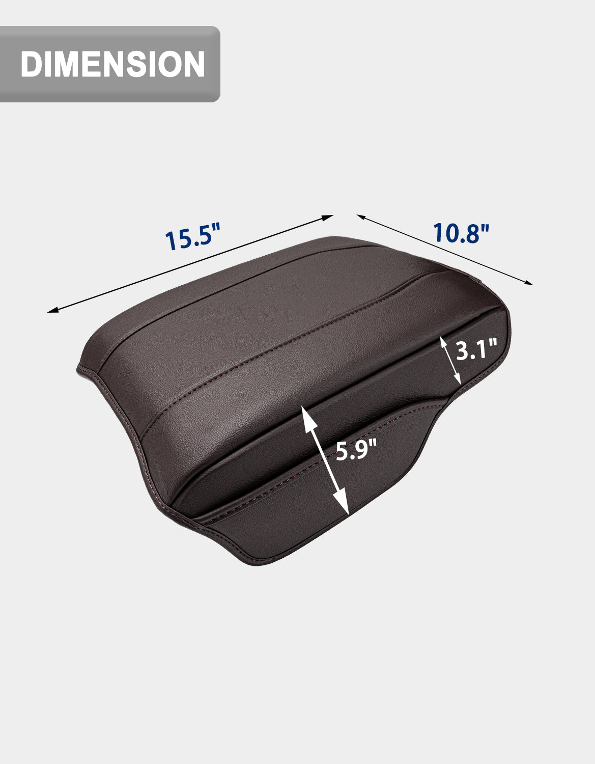 Center Console Armrest Cover for Honda Pilot 2023-2026, Honda Ridgeline 2024-2025, Honda Passport 2024-2026，Middle Console Lid Protector with Side Pockets