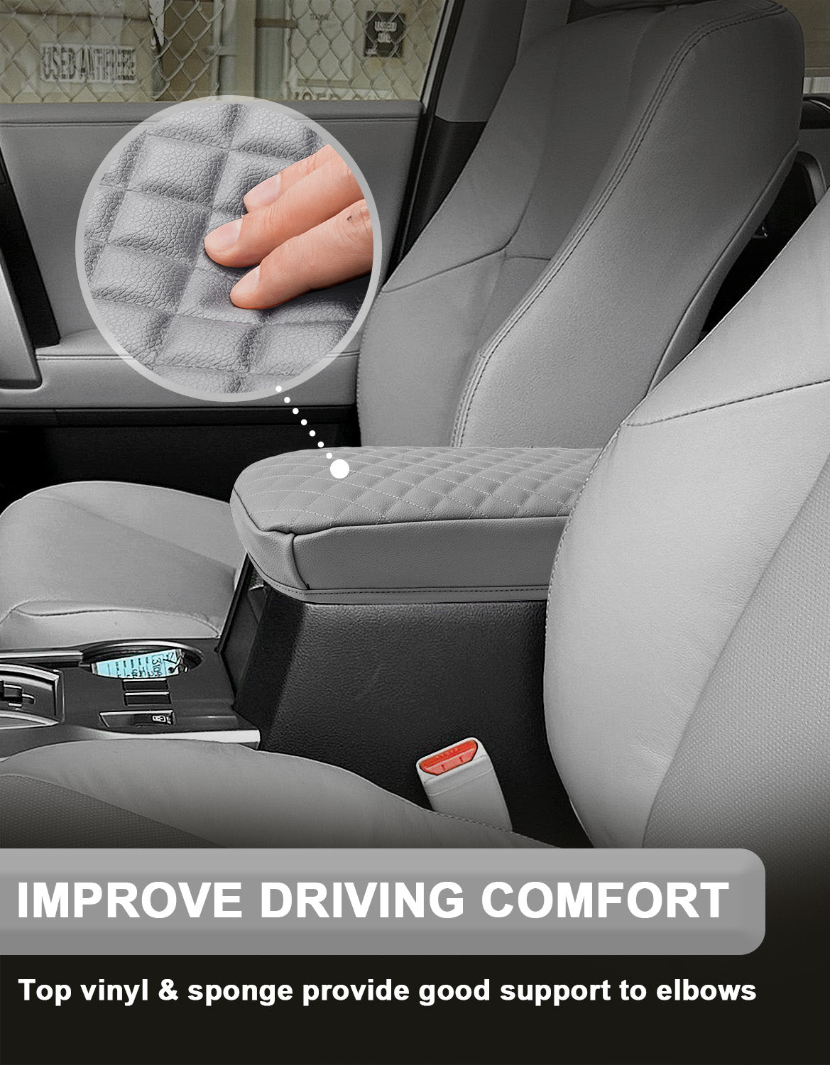 Center Console Armrest Cover Cushion Pad Protector for 2010-2024 Toyota 4Runner